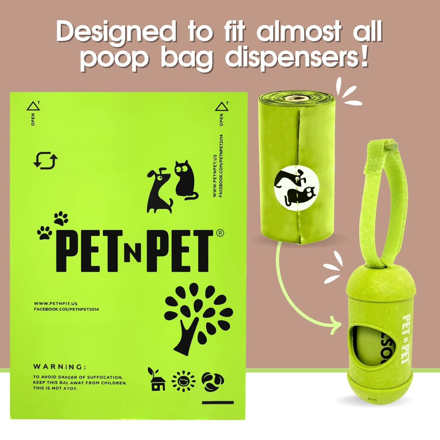 Plant-based Dog Poop Bags 120 Counts