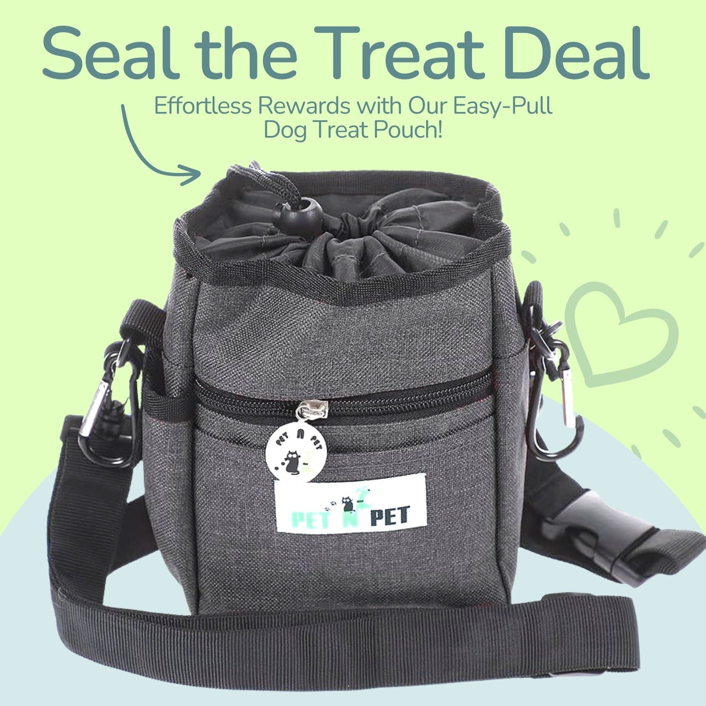 Dog Treat Pouch with 3 Rolls of Poop Bags