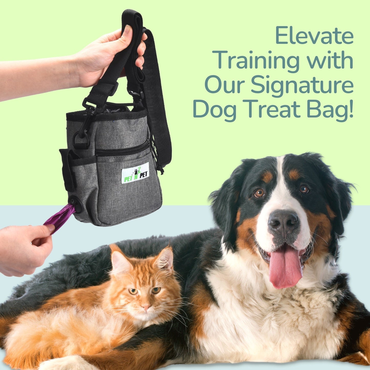 Dog Treat Pouch with 3 Rolls of Poop Bags