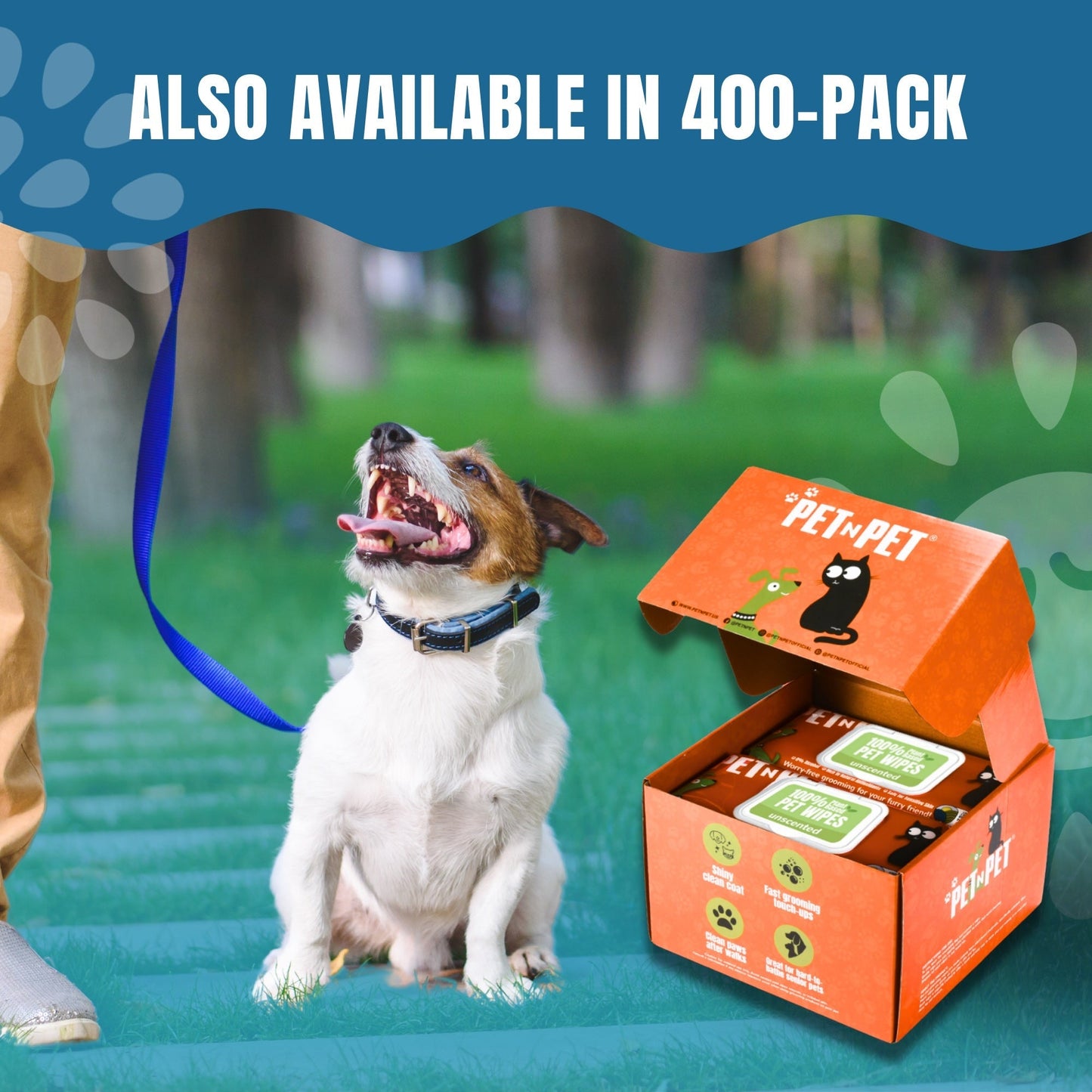 Dog Wipes Cleaning Deodorizing 100 Count