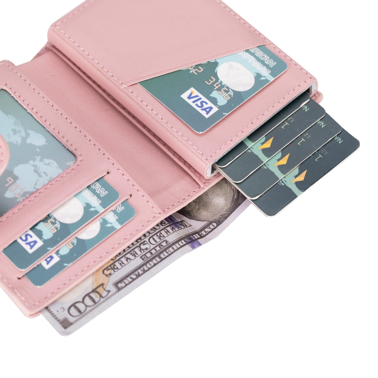 Douglas Genuine Leather Pop-Up Wallet with AirTag Slot - RFID Blocking Cardholder - Concordia Style Boutique