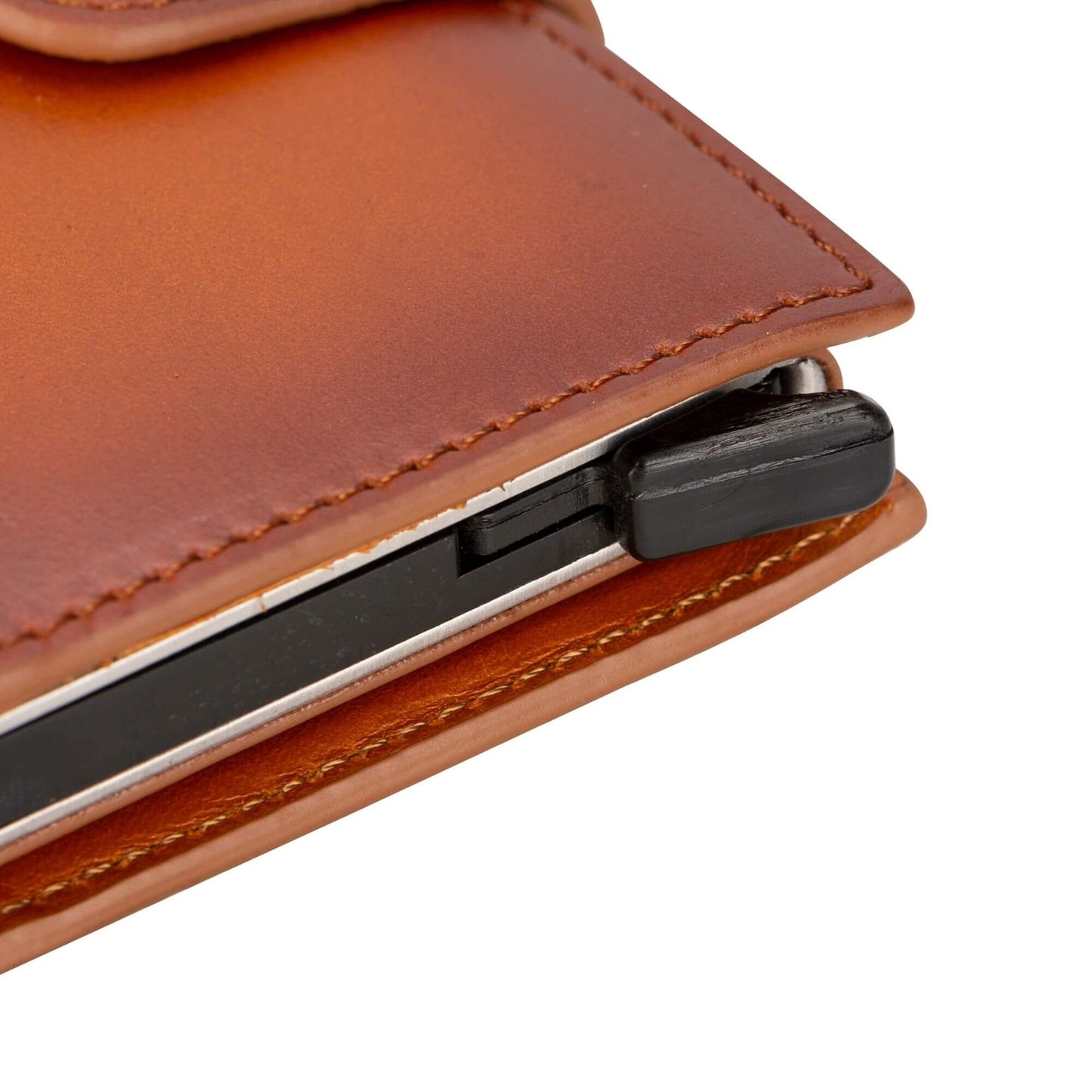 Douglas Genuine Leather Pop-Up Wallet with AirTag Slot - RFID Blocking Cardholder - Concordia Style Boutique