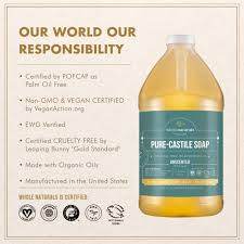 WHOLE NATURALS- Pure Castile Soap Liquid - EWG Verified & Certified Palm Oil Free - Concordia Style Boutique
