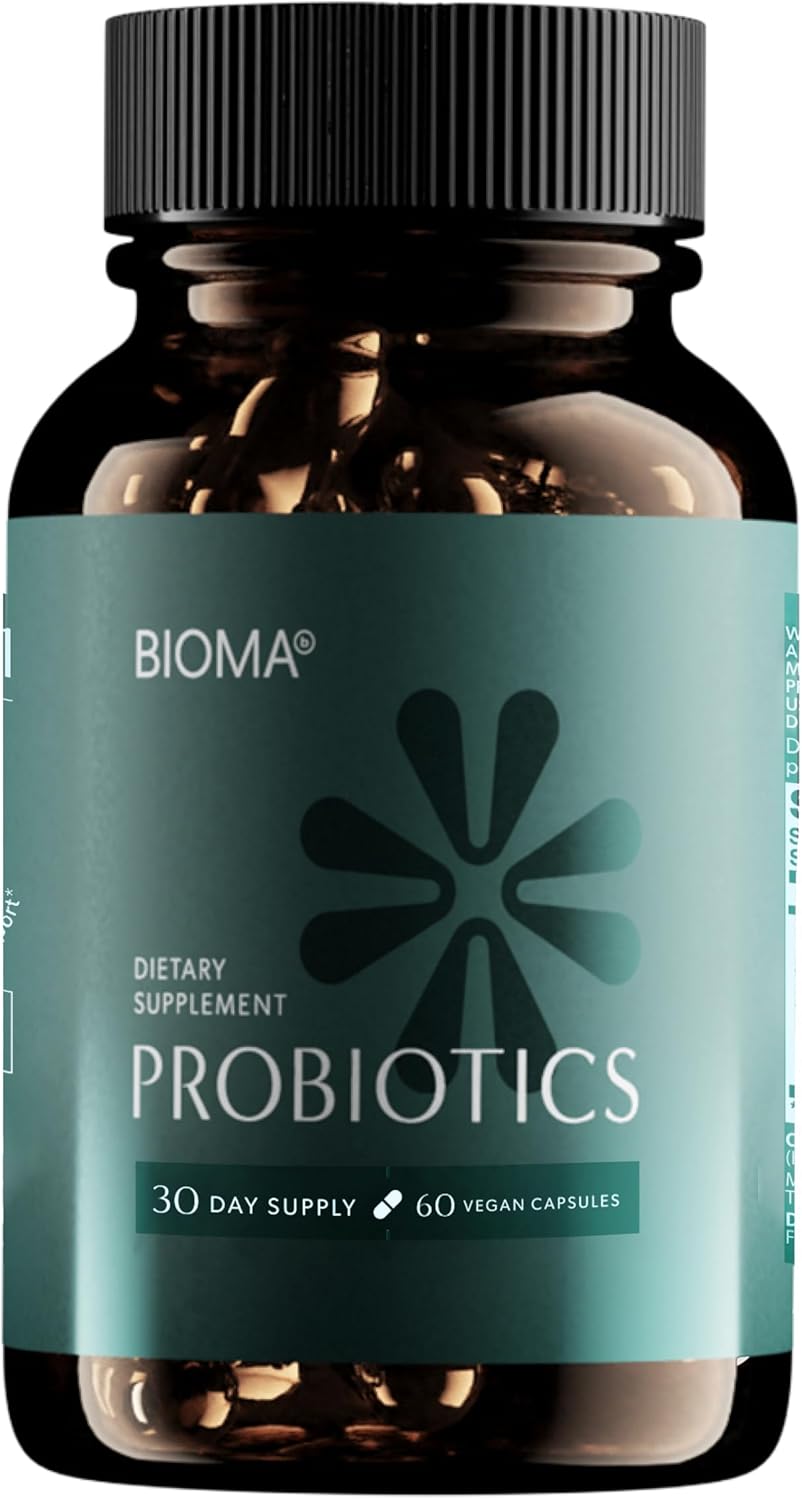 BIOMA Probiotic Gut Support - Vegan, Gluten Free, 60 Caps