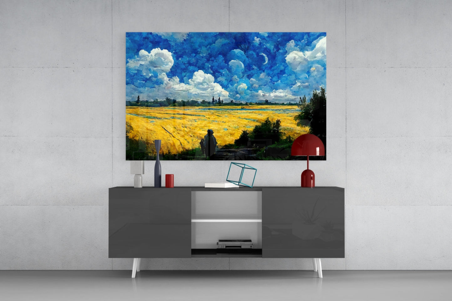 Cloudy Day Glass Glass Art || Designer Collection