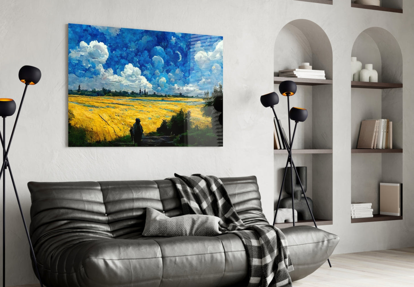 Cloudy Day Glass Glass Art || Designer Collection