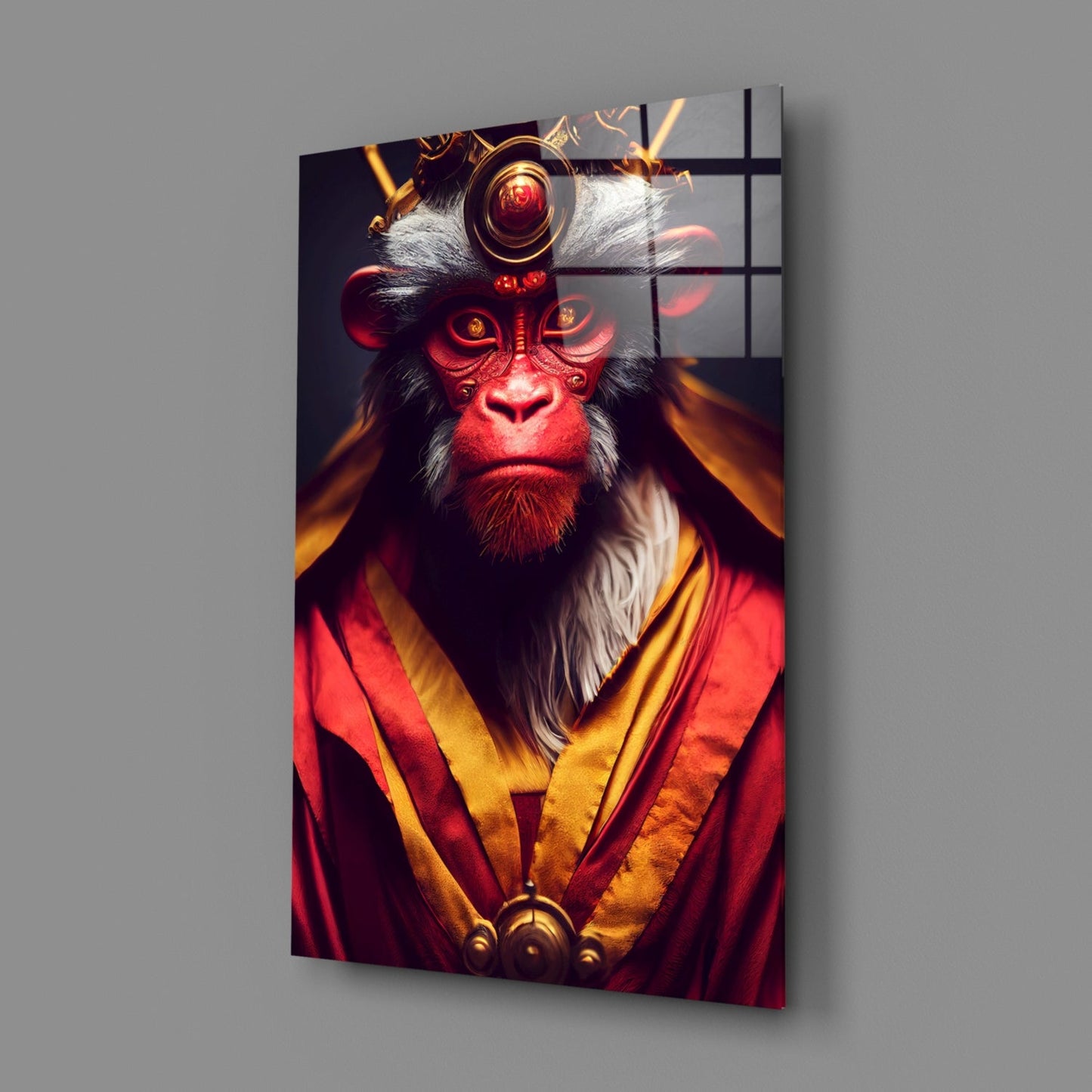 Ape King Glass Wall Art || Designer Collection