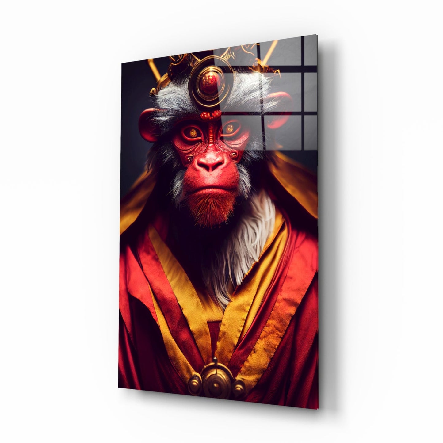 Ape King Glass Wall Art || Designer Collection