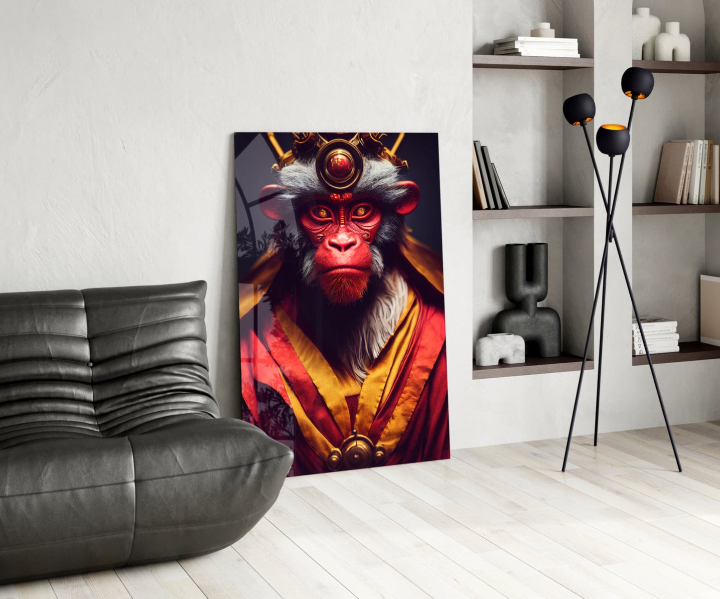 Ape King Glass Wall Art || Designer Collection