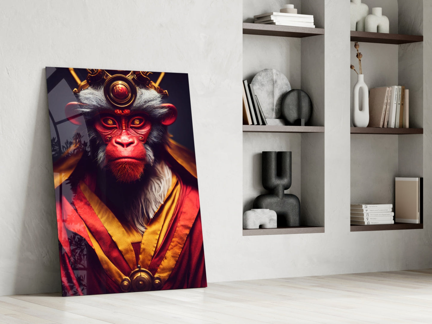 Ape King Glass Wall Art || Designer Collection