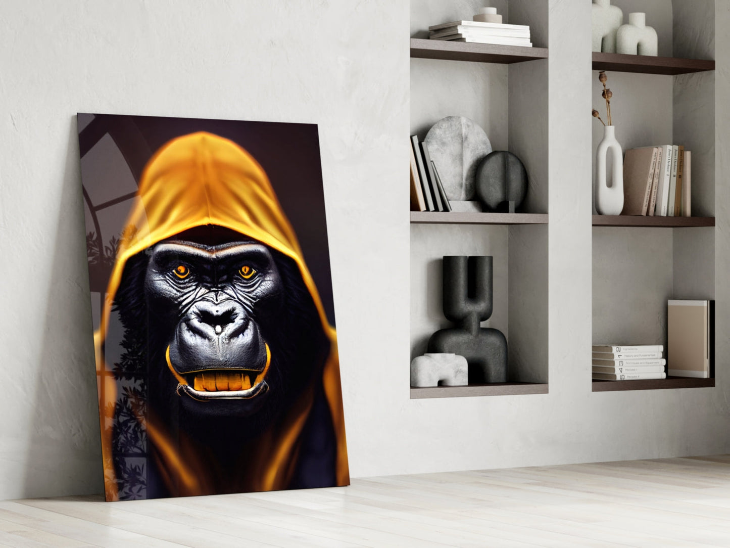 Angry Smile Glass Wall Art || Designer Collection
