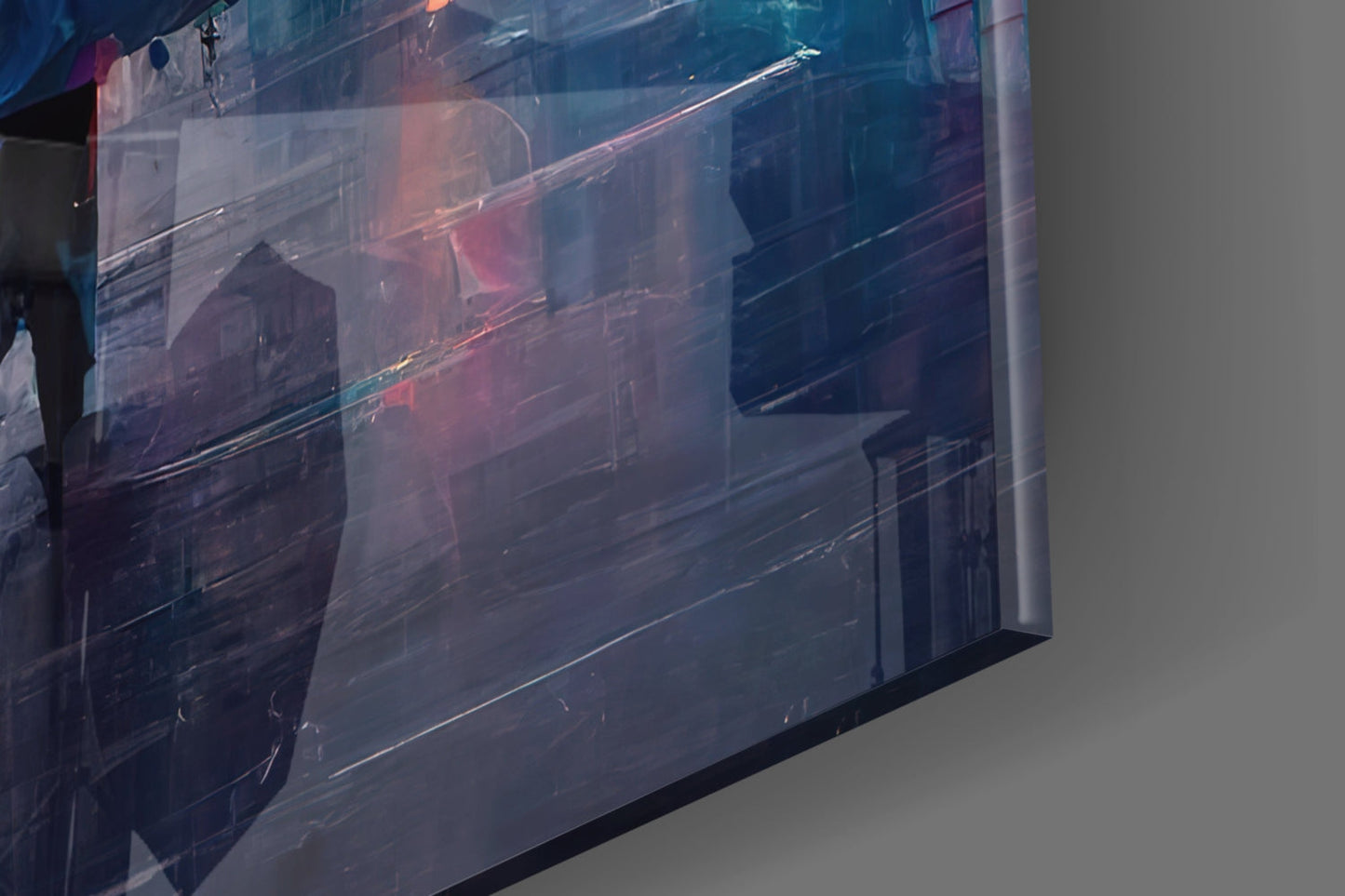 Cubic Walk Glass Wall Art || Designers Collection
