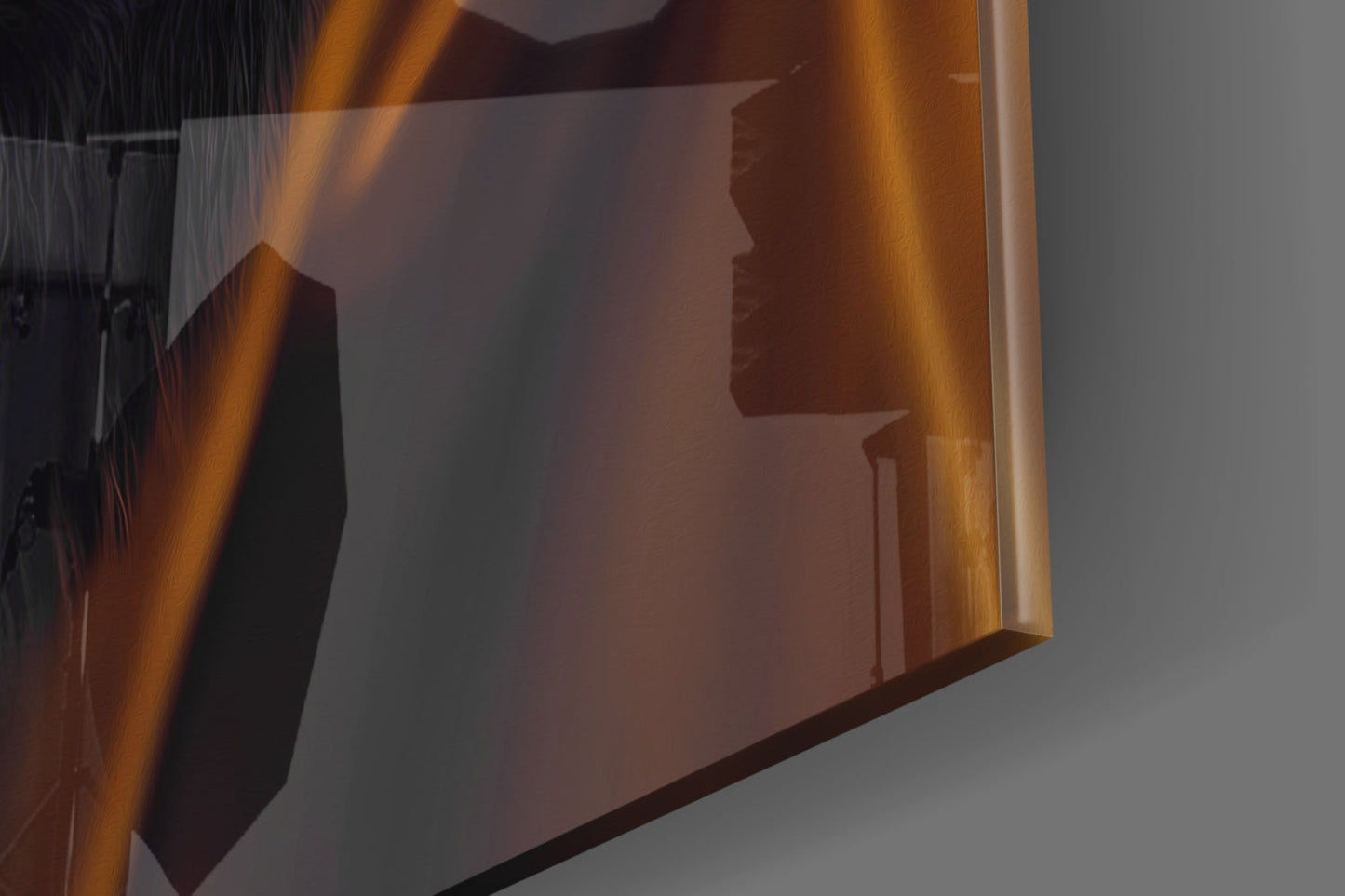 Angry Smile Glass Wall Art || Designer Collection