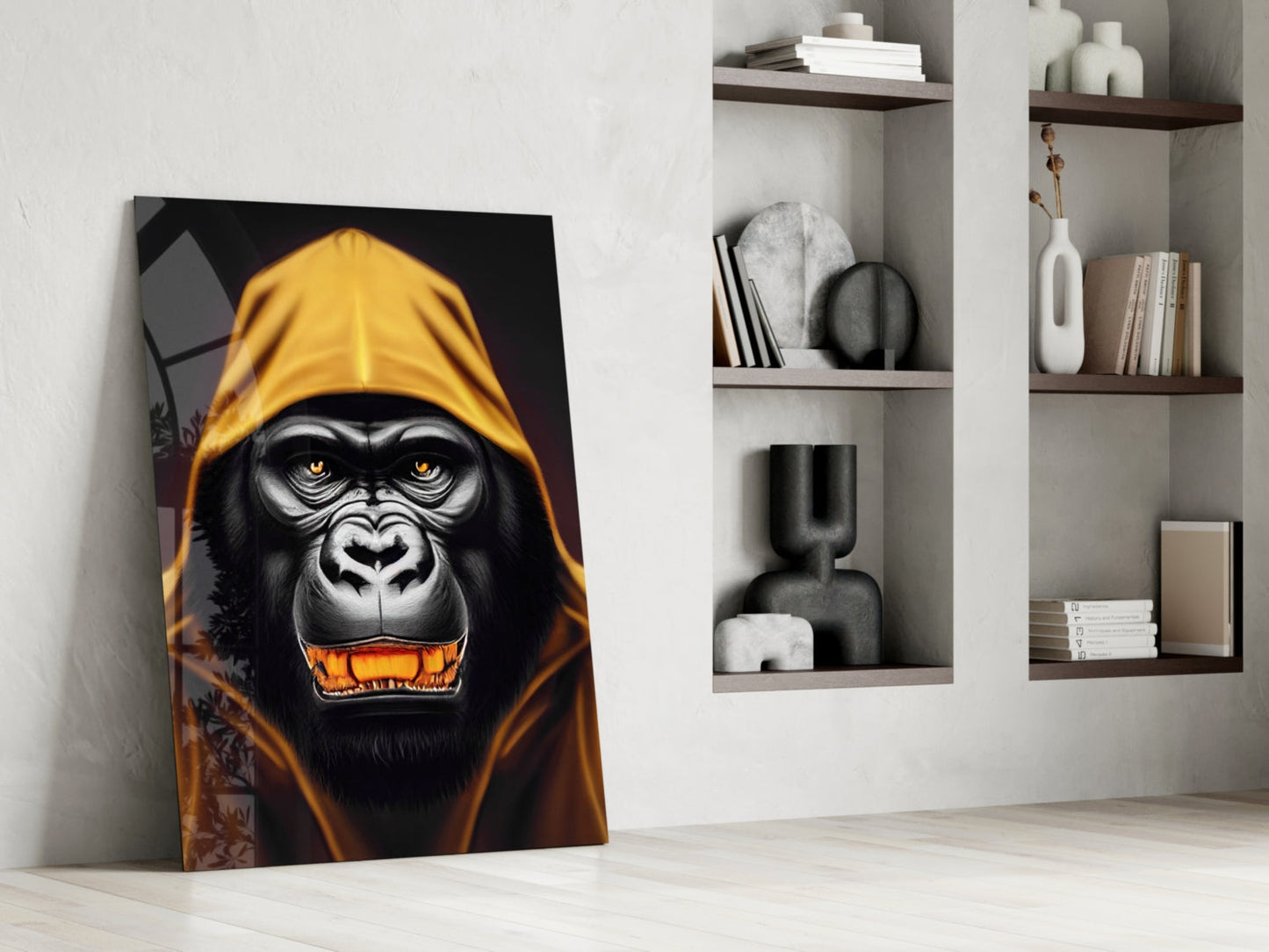 Angry Smile Glass Wall Art || Designer Collection