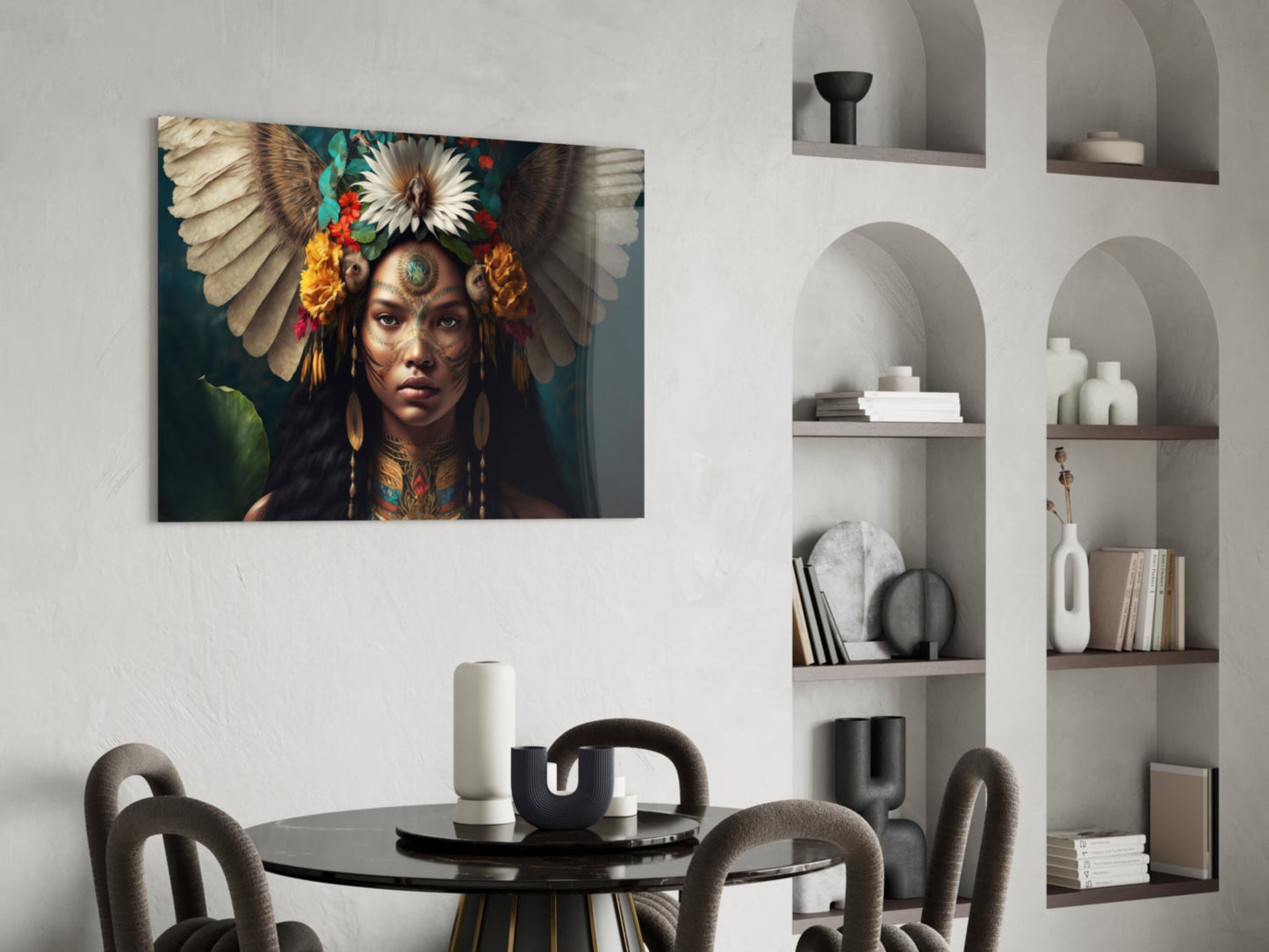 Beauty of the Clan Glass Wall Art || Designer Collection