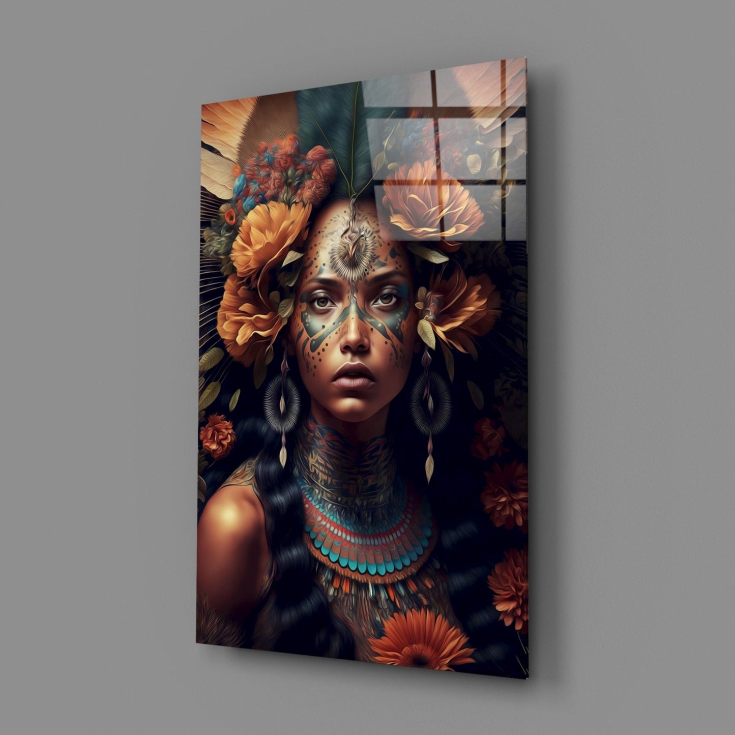 Beauty of the Clan Glass Wall Art || Designer Collection