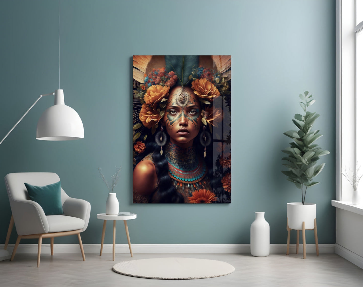 Beauty of the Clan Glass Wall Art || Designer Collection