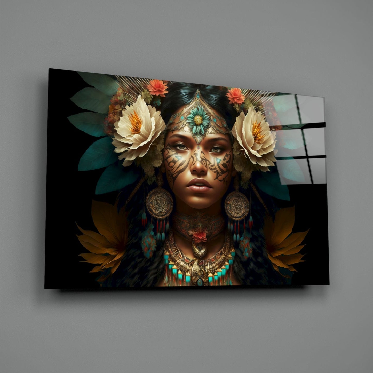 Beauty of the Clan Glass Wall Art || Designer Collection