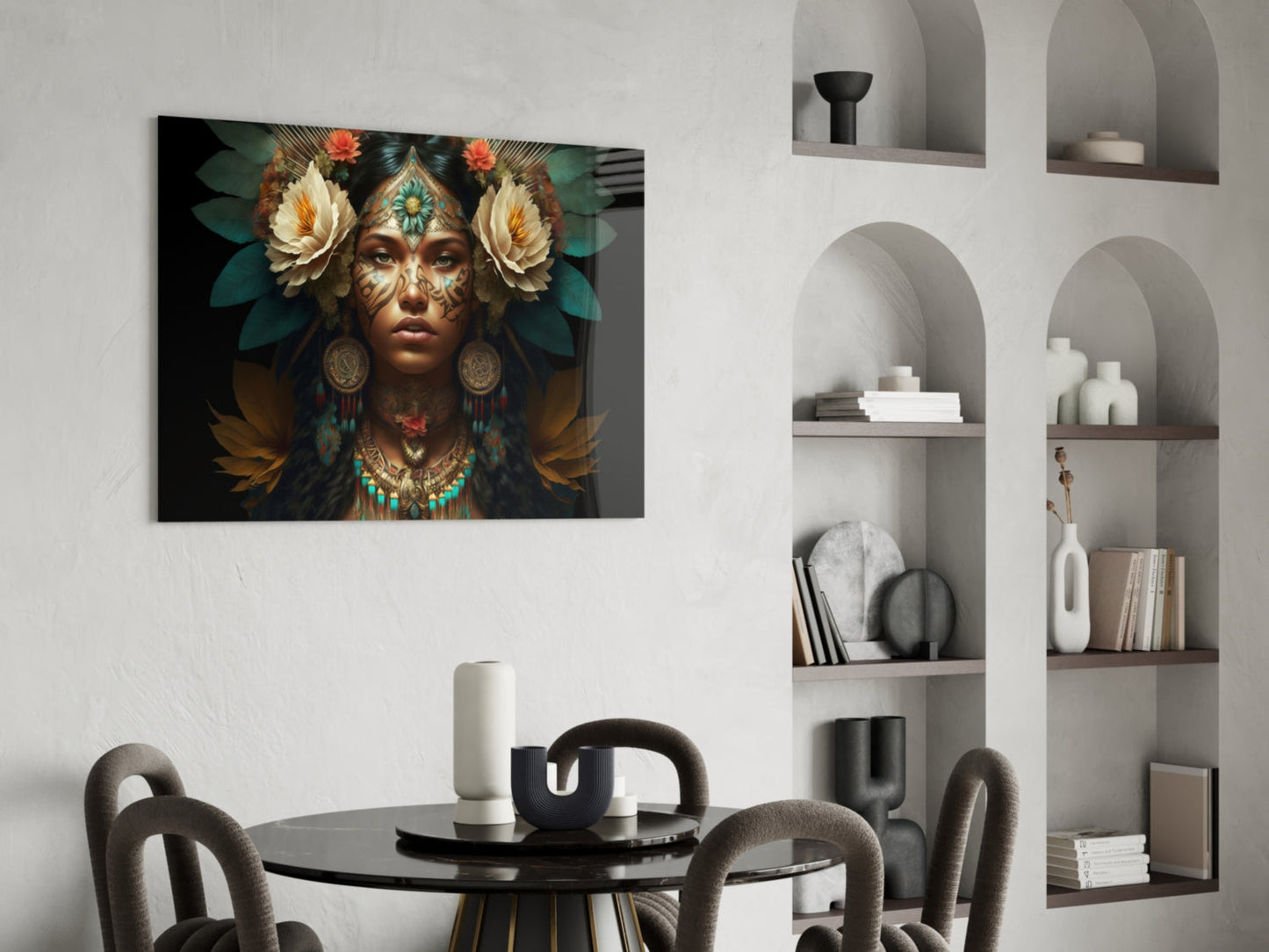 Beauty of the Clan Glass Wall Art || Designer Collection