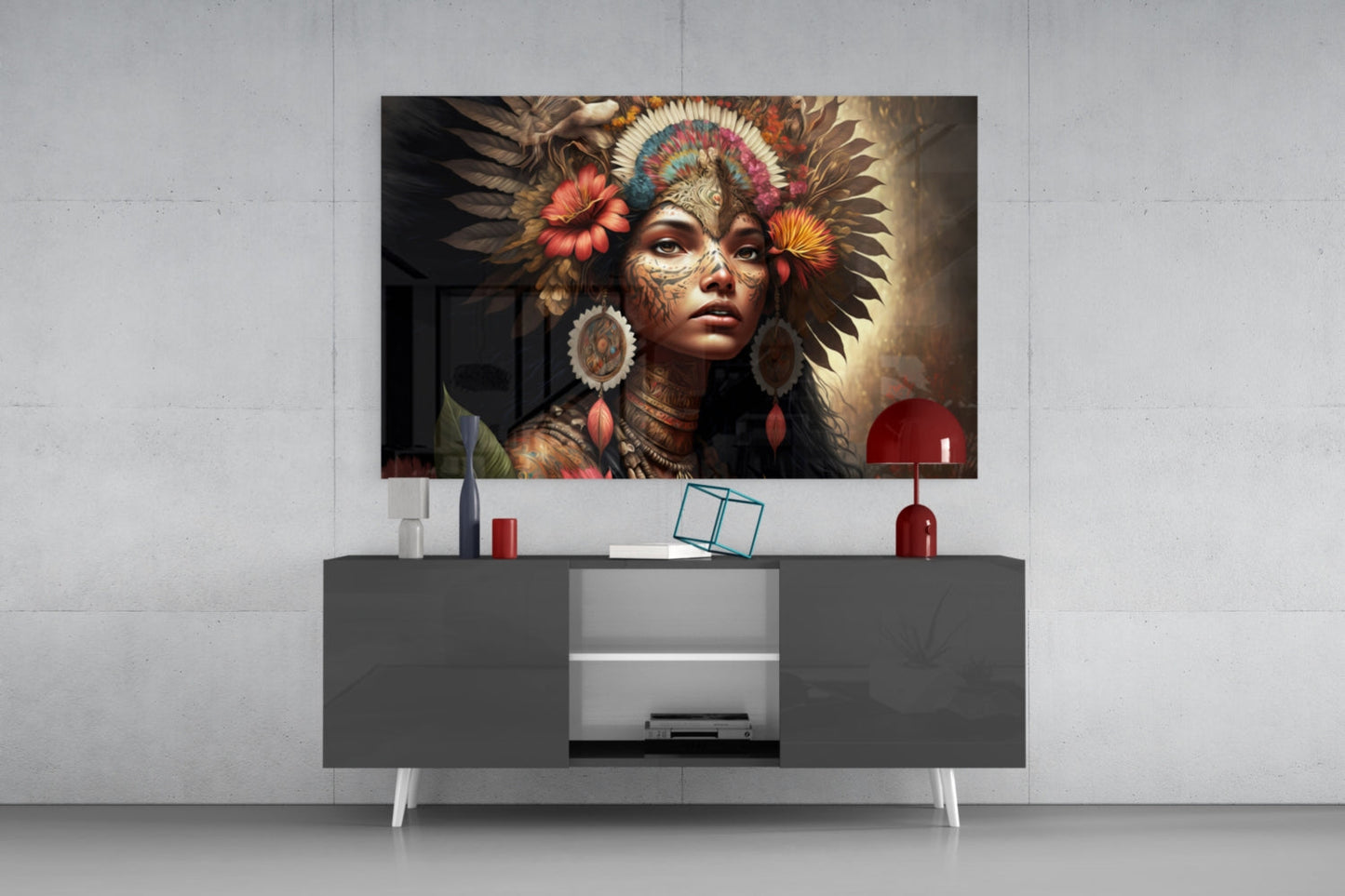 Beauty of the Clan Glass Wall Art || Designer Collection