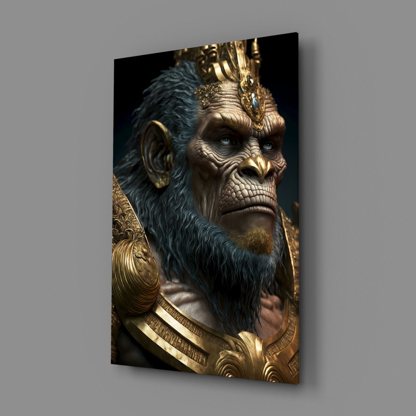 Ape King Glass Wall Art || Designer Collection