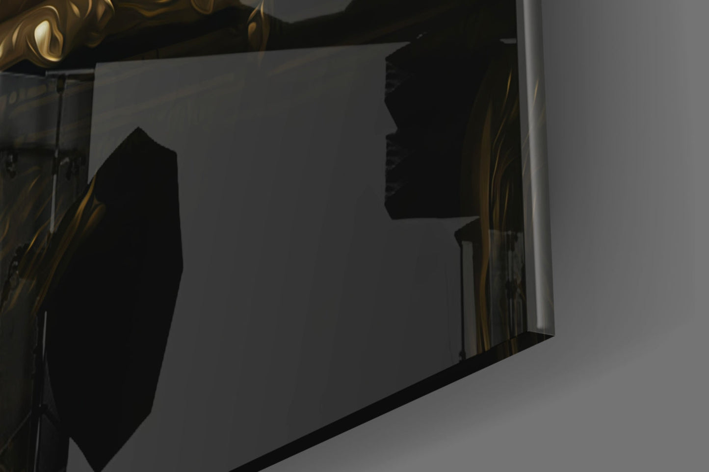 Ape King in Throne Glass Wall Art || Designer Collection