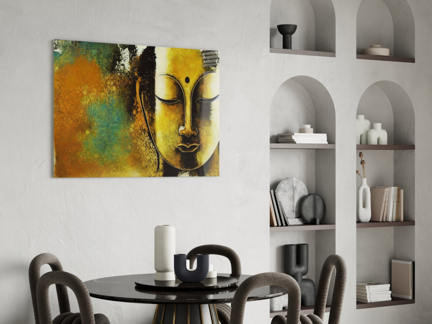 Buddha Glass Wall Art || Designer Collection