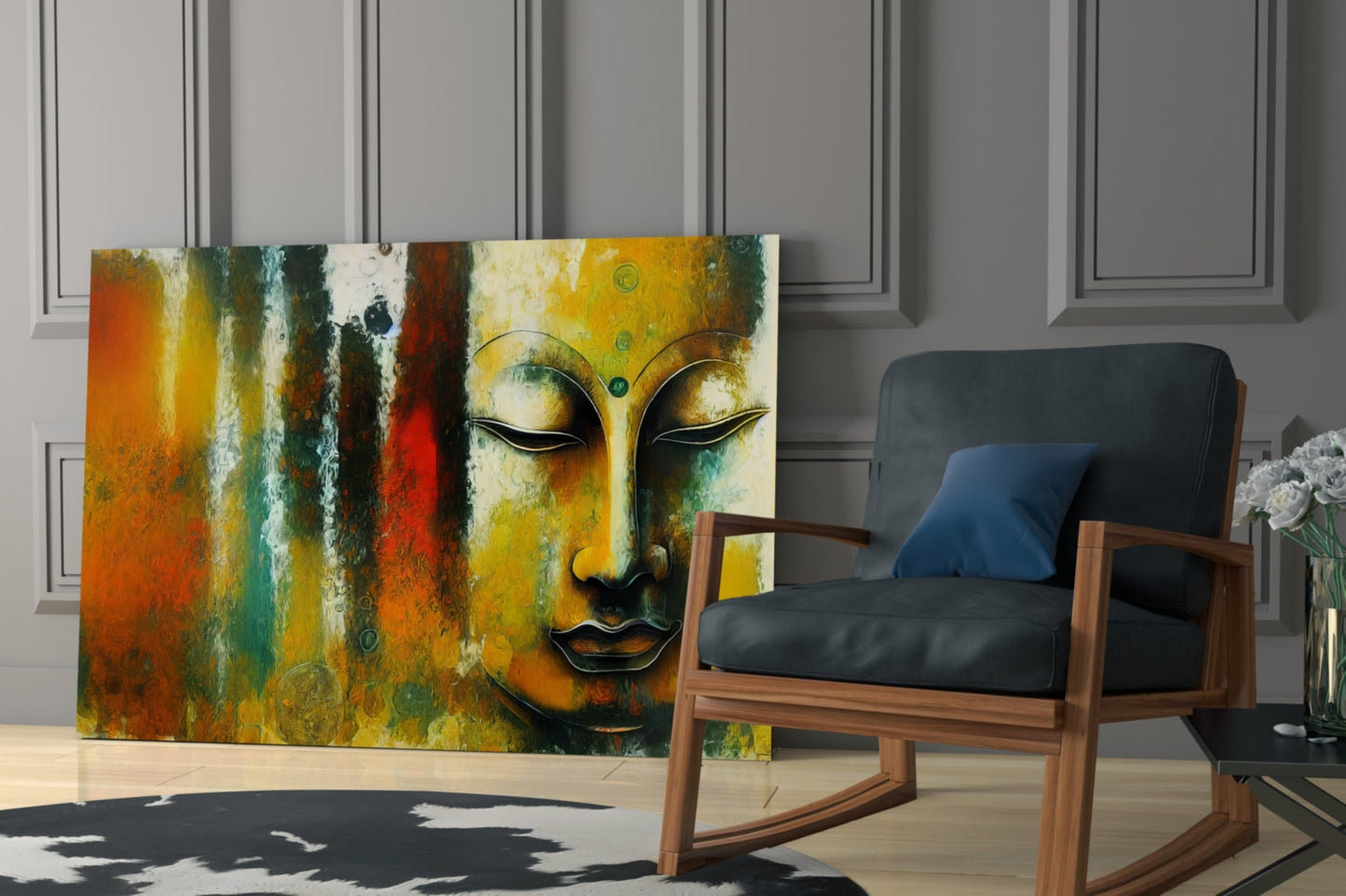 Buddha Glass Wall Art || Designer Collection