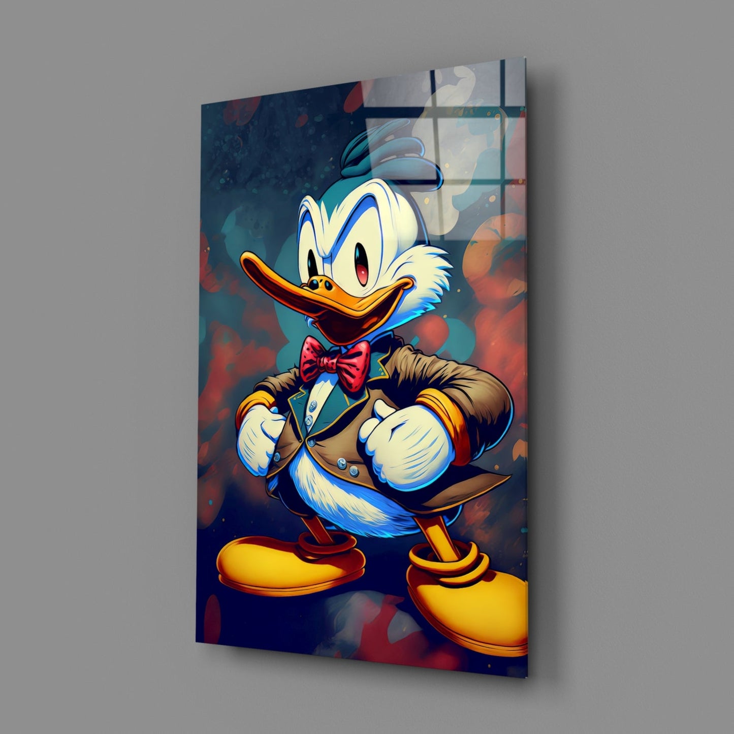 Anger of Donald Duck Glass Wall Art || Designer Collection