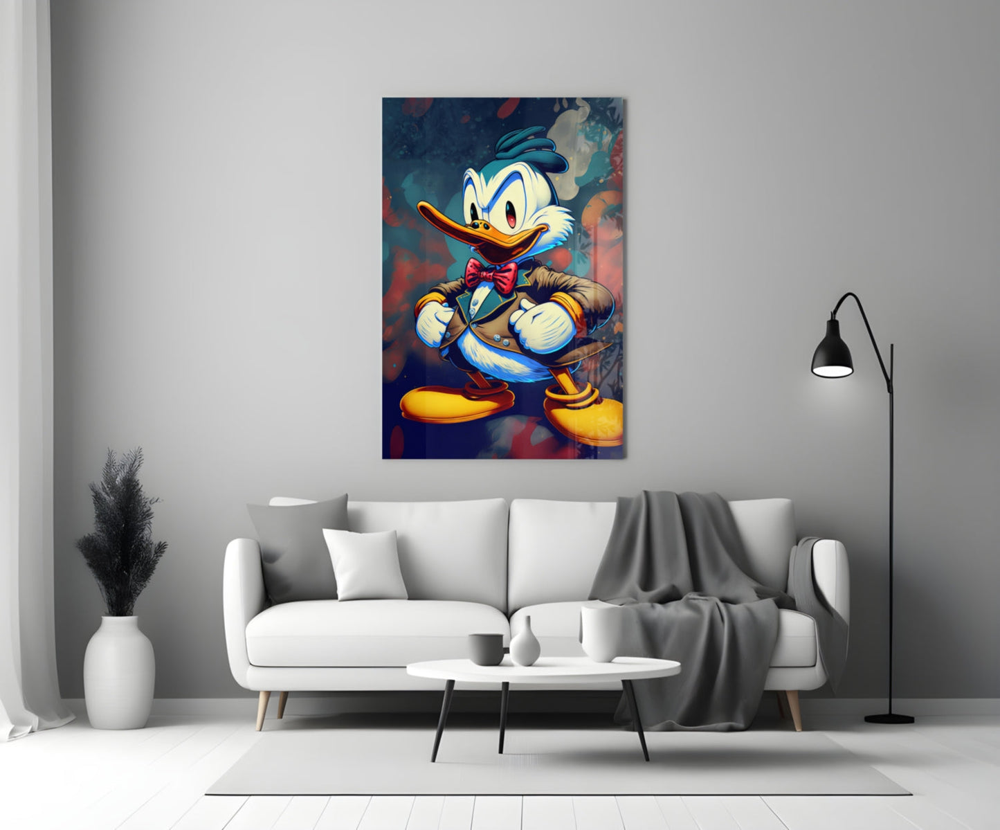 Anger of Donald Duck Glass Wall Art || Designer Collection