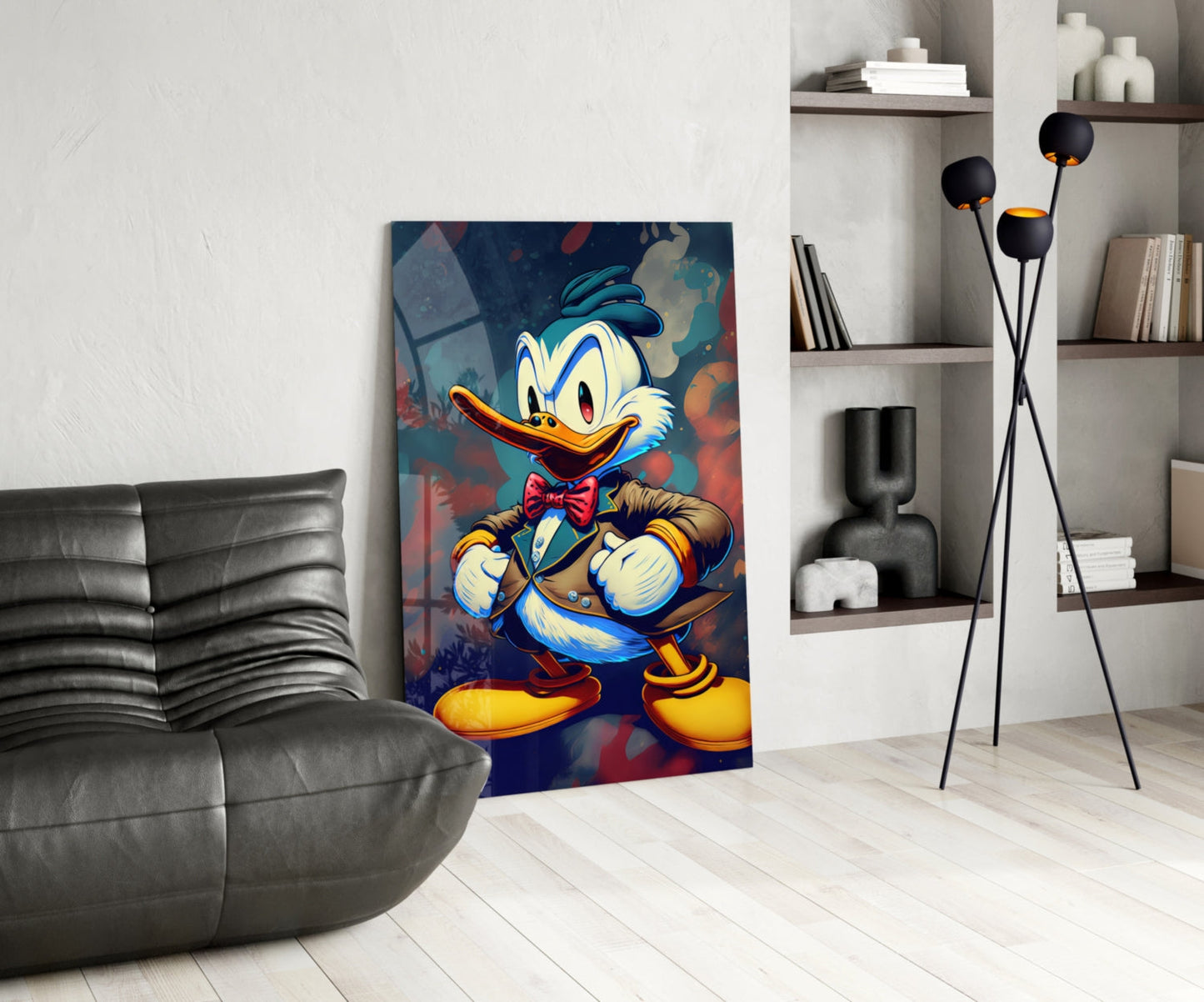 Anger of Donald Duck Glass Wall Art || Designer Collection