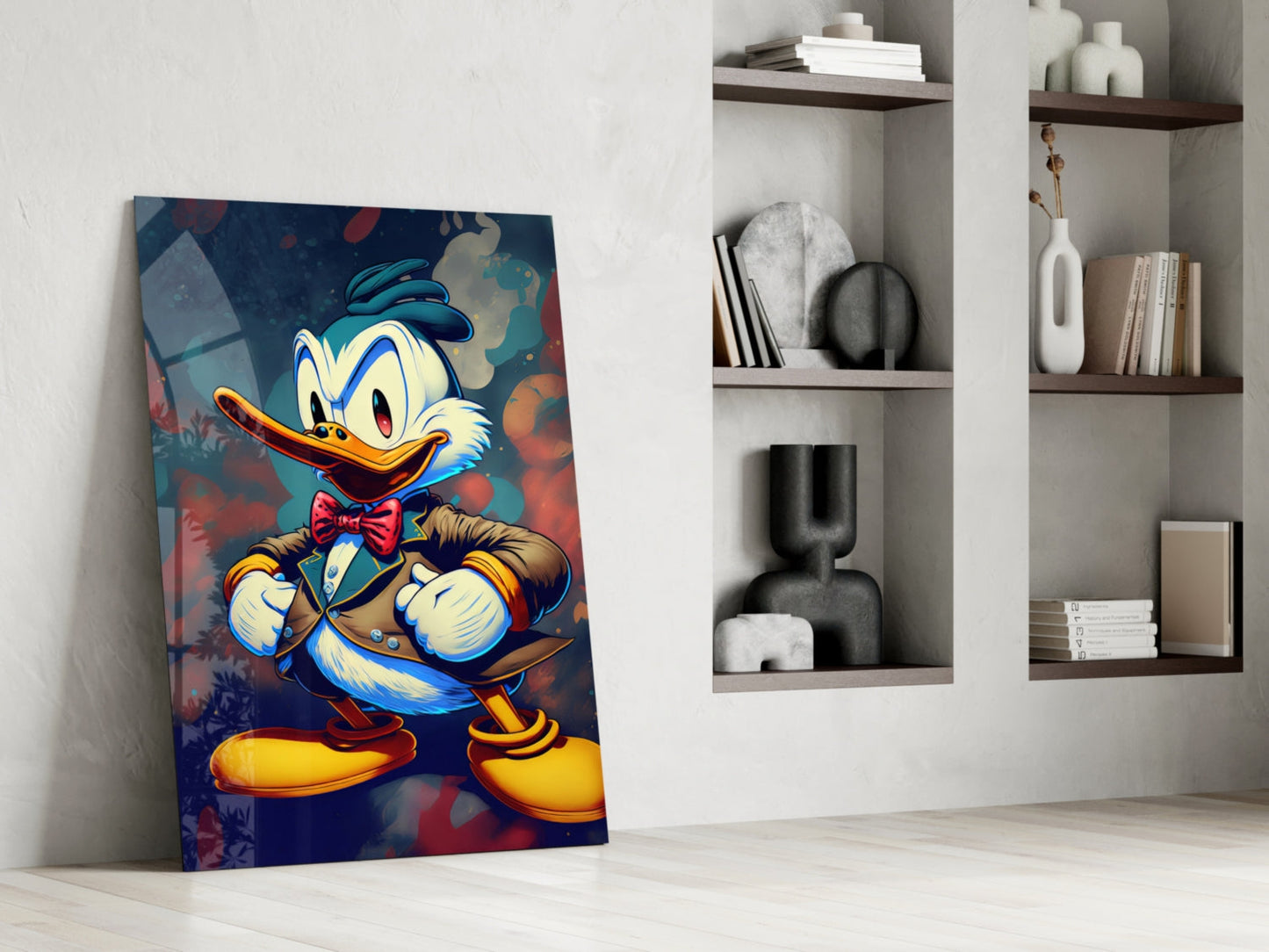 Anger of Donald Duck Glass Wall Art || Designer Collection