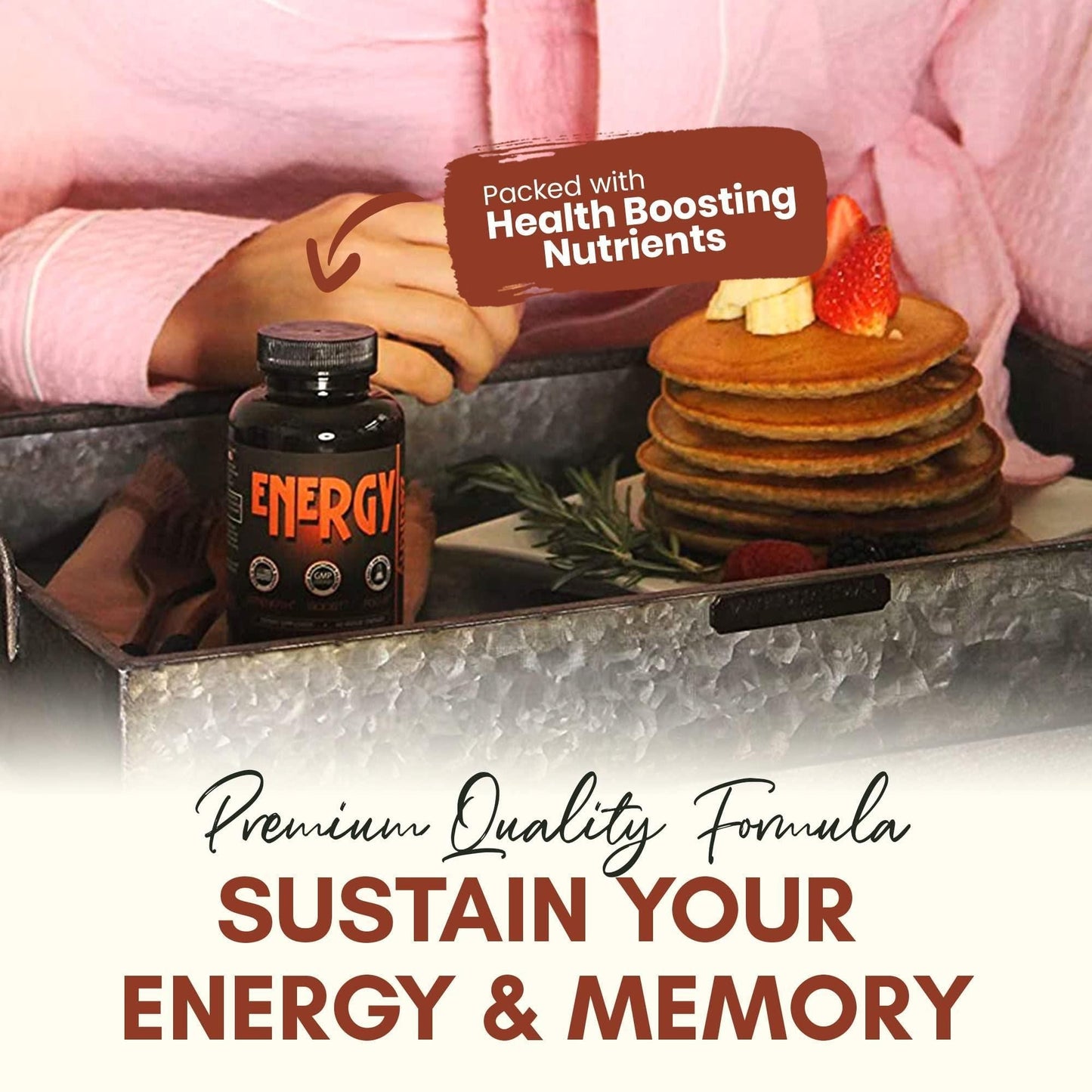 All Natural Energy Supplements with Elderberry Caffeine Pills 60 Capsules - Concordia Style Boutique