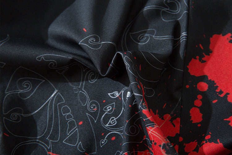 YC6032 Red Flowers Kimono - Concordia Style Boutique