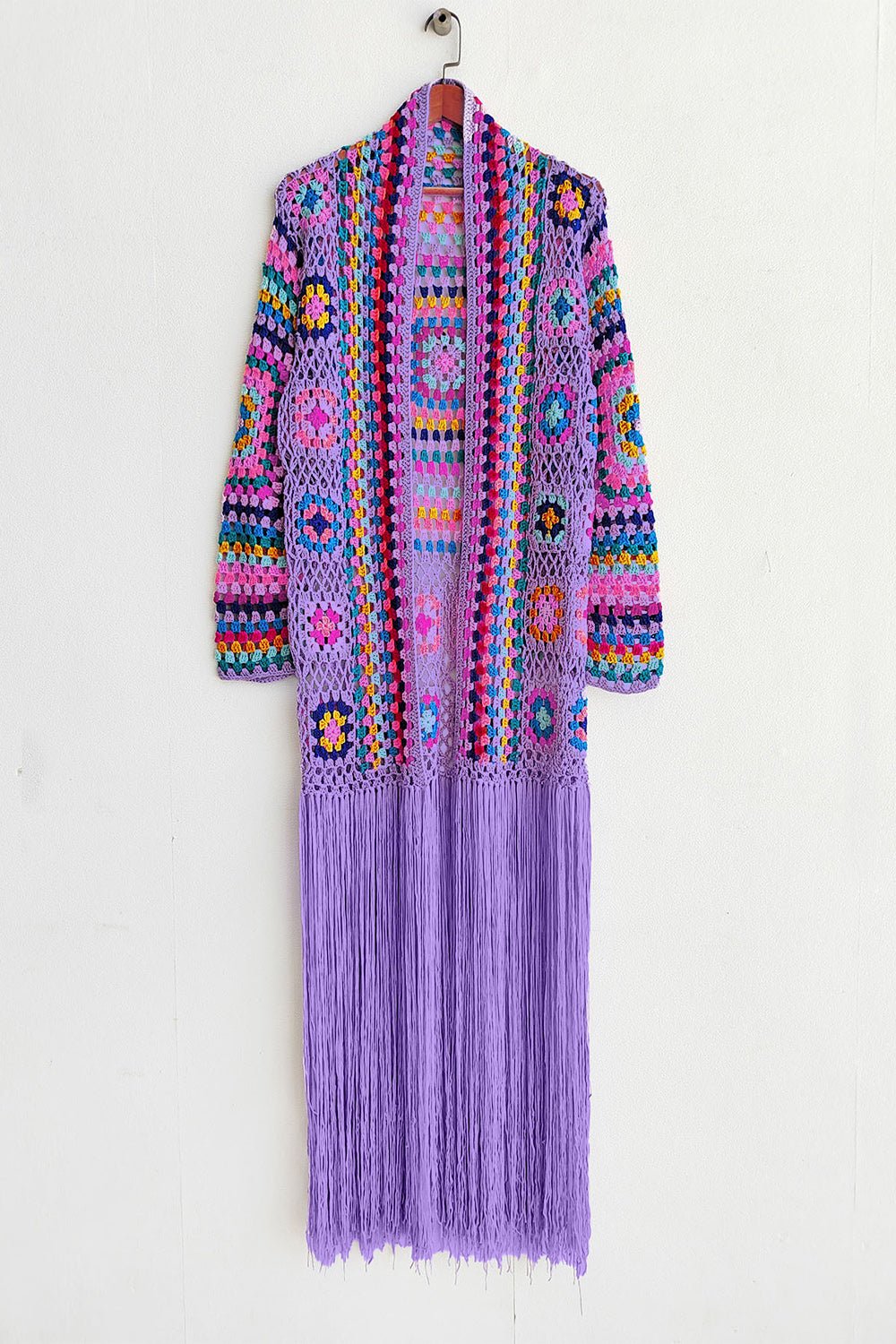 Fringe Tied Long Sleeve Cardigan - Premium Jacket from Concordia Style Boutique - Just $113! Shop now at Concordia Style Boutique