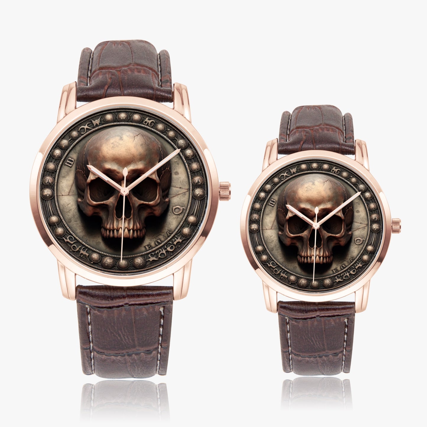 Wide Type Quartz Watch - "Memento Mori" - Unisex - Premium Leather Strap Watches from Concordia Style Boutique - Just $26.50! Shop now at Concordia Style Boutique