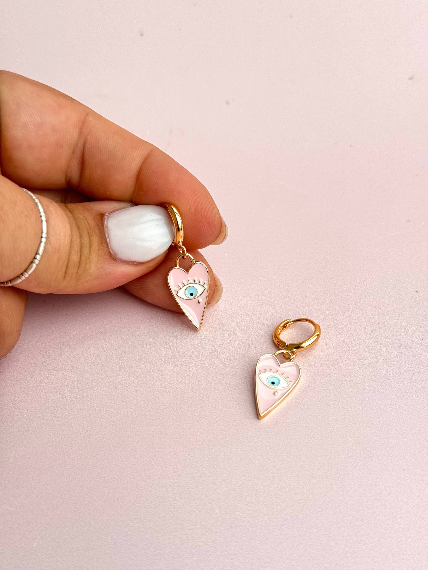 Pink Planchette Huggies - Concordia Style Boutique