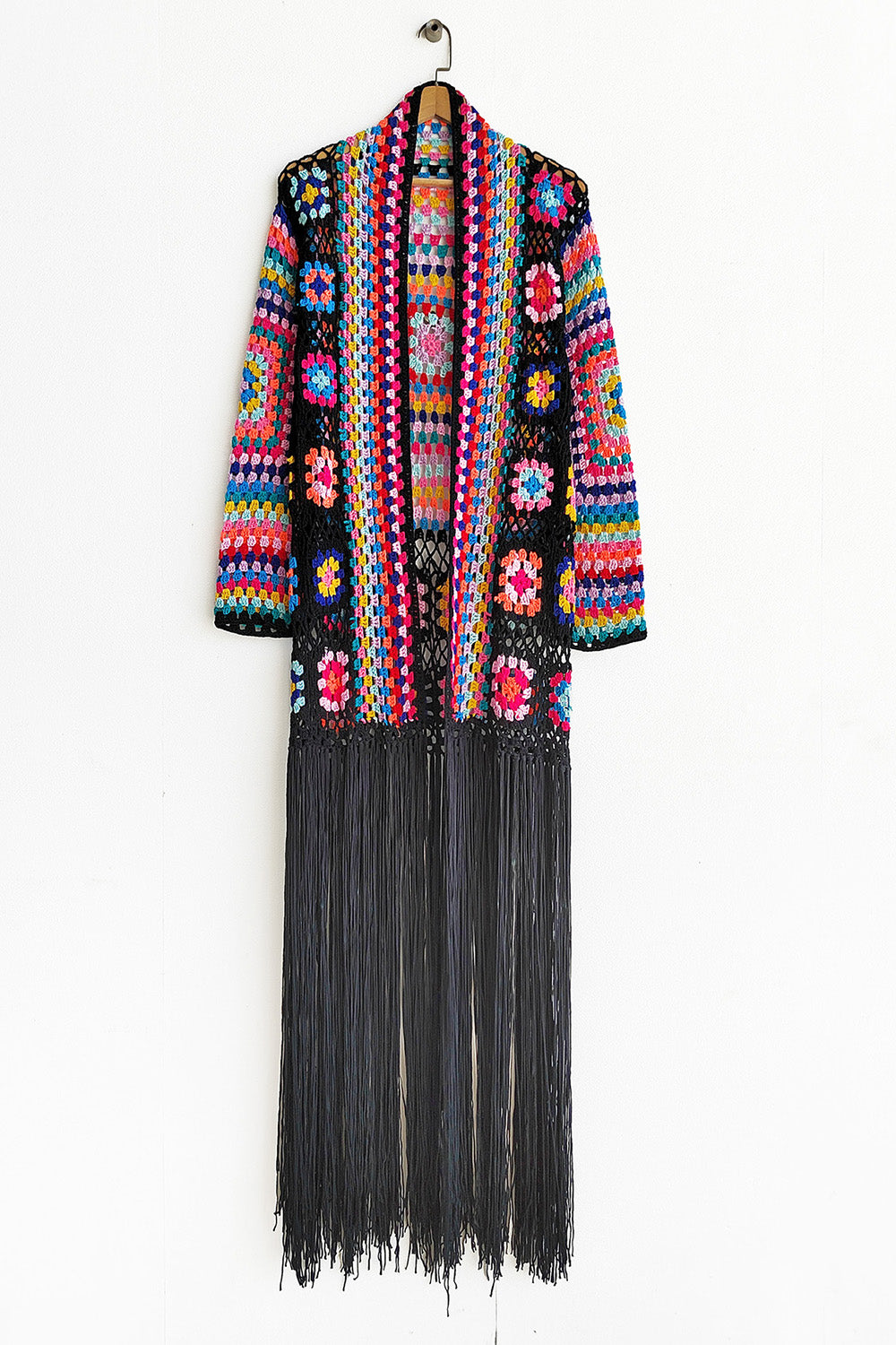 Fringe Tied Long Sleeve Cardigan - Premium Jacket from Concordia Style Boutique - Just $113! Shop now at Concordia Style Boutique