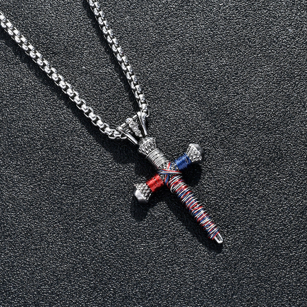 Personalized Nail Cross Pendant Men's Necklace - Premium Necklace from erDouckan - Just $7! Shop now at Concordia Style Boutique