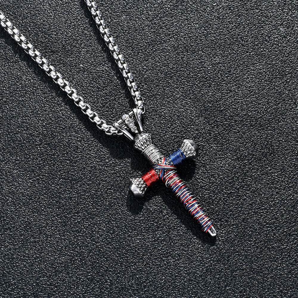 Personalized Nail Cross Pendant Men's Necklace - Concordia Style Boutique