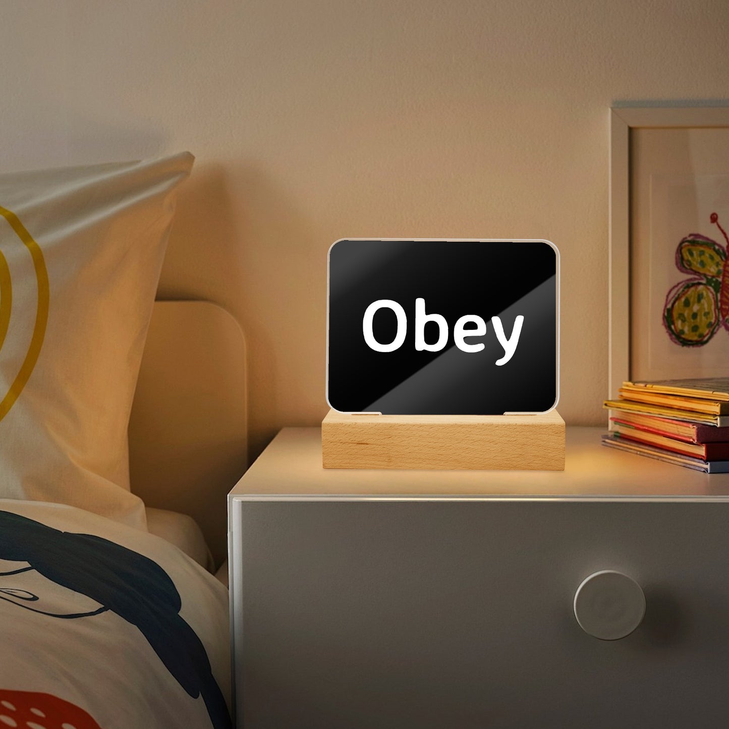 Acrylic Plaque with Stand - "Obey" - Premium Acrylic Plaque from Concordia Style Boutique - Just $12.75! Shop now at Concordia Style Boutique