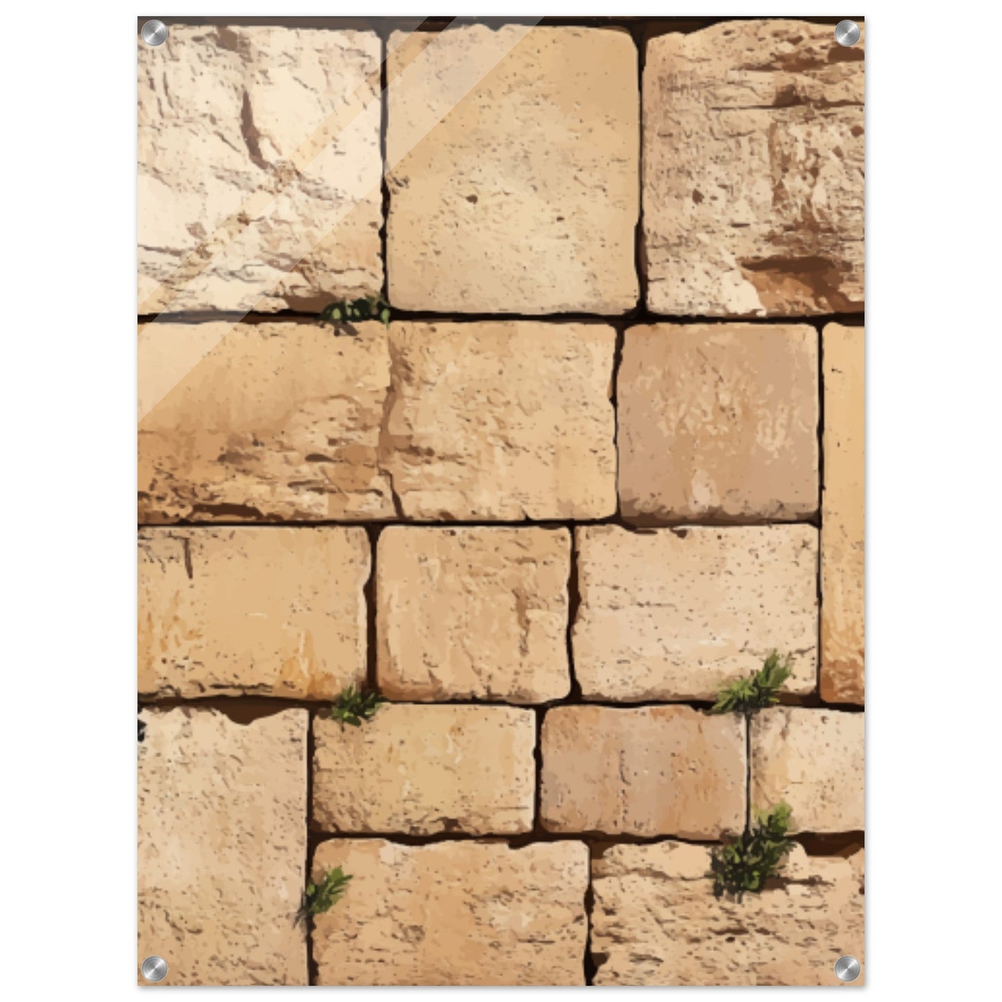The Western Wall Brick Acrylic Print (Modern)