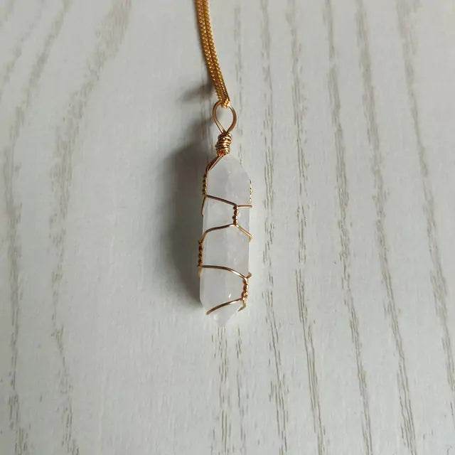 Natural Stone Pendant Necklace - Concordia Style Boutique