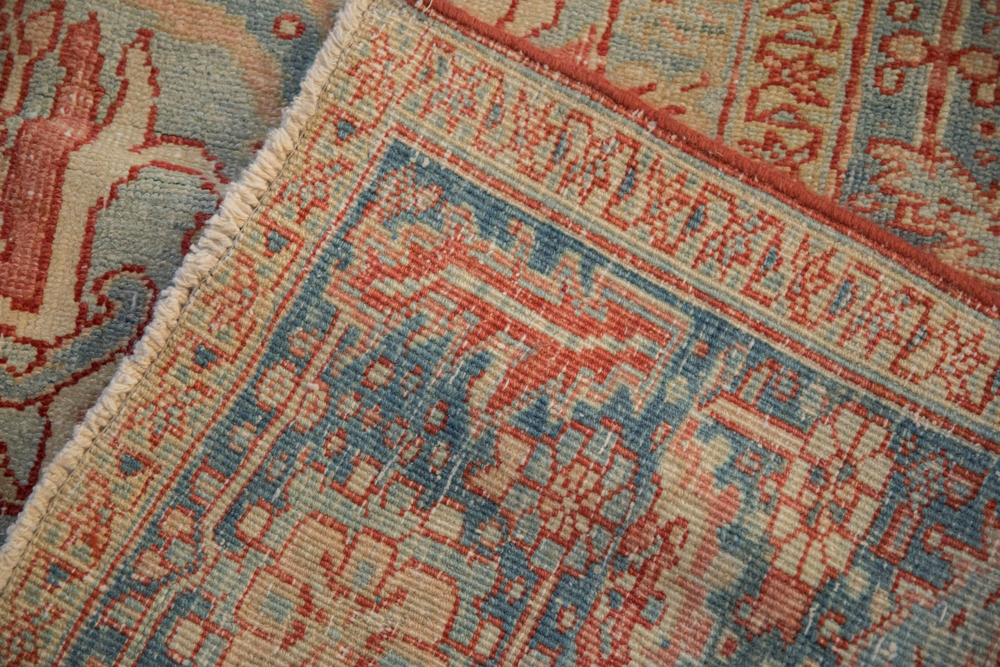 10x13 Vintage Distressed Heriz Carpet