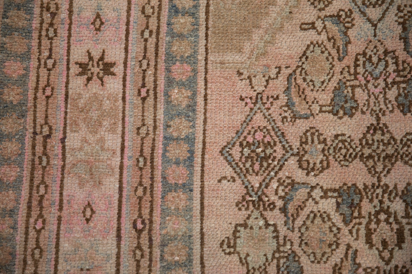 7x10 Vintage Distressed Overdyed Bibikabad Carpet