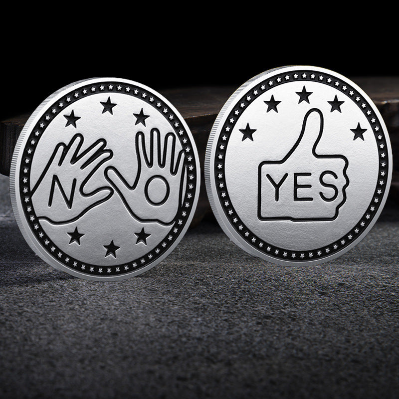 Commemorative Coin- Iron Painted - Yes / No - Concordia Style Boutique