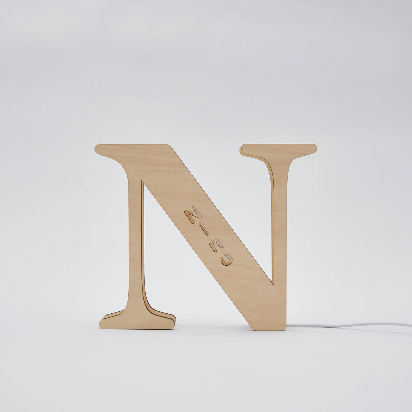 Personalised Wooden Letter Lamp Custom Name Alphabet Night Lights - 19 CM - Concordia Style Boutique