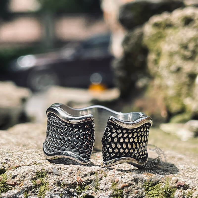 Egyptian Eye Of Horus Stainless Steel Open Ring