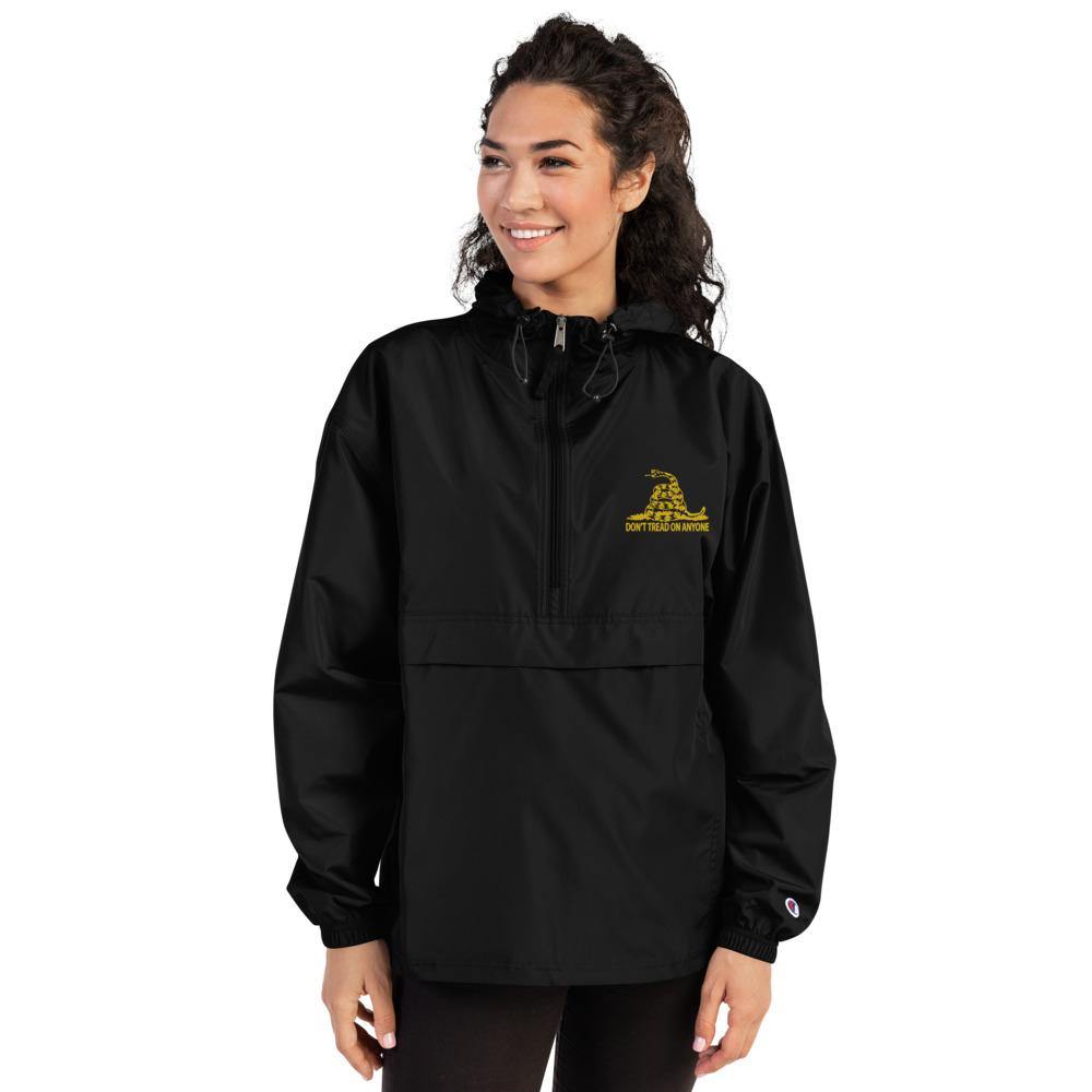 Don't tread on Anyone Embroidered Champion Packable Jacket - Concordia Style Boutique