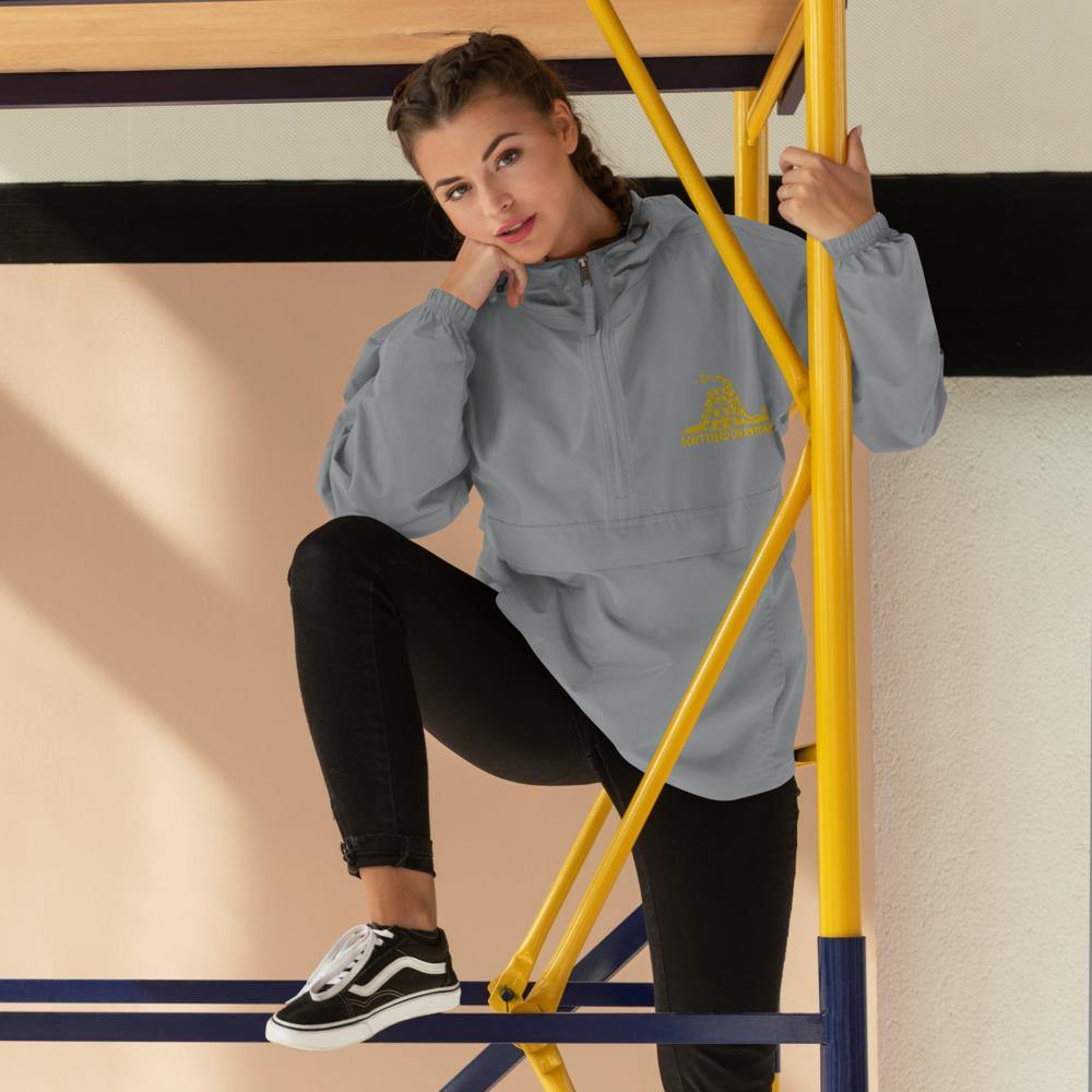Don't tread on Anyone Embroidered Champion Packable Jacket - Concordia Style Boutique